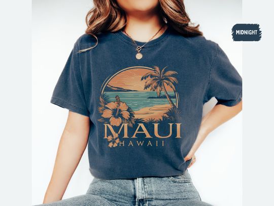 Discover Maui Hawaii Shirt Maui Vintage Comfort Colors Shirt Hawaii Vacation Trip Souvenir Beach tshirt Aloha State tee coconut girl gift beachy tee
