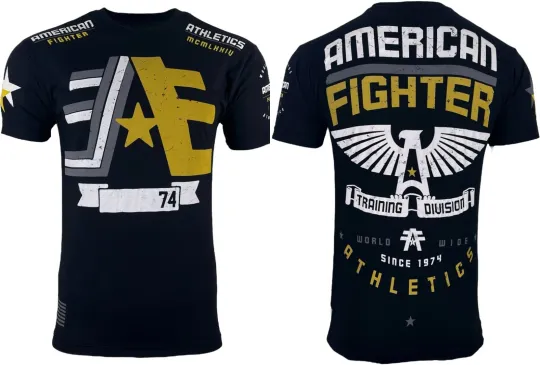 American Fighter Men's 3D T-Shirt Cornestone Crew Neck Athletic