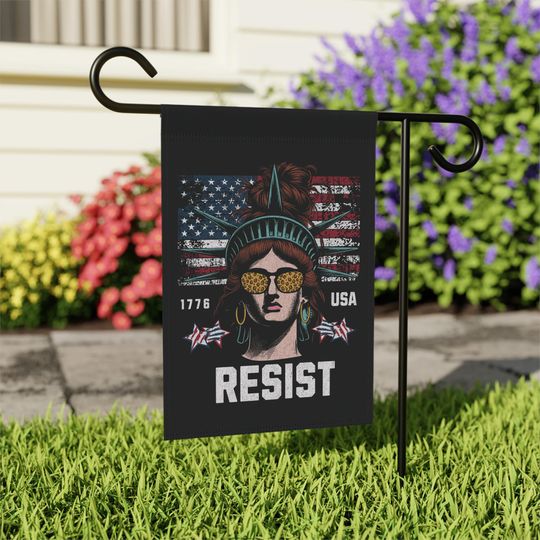 Discover Resist Garden Flag, anti-Trump, Political Banner, House Decoration, Garden and House Flag, Patriotic Outdoor Decor