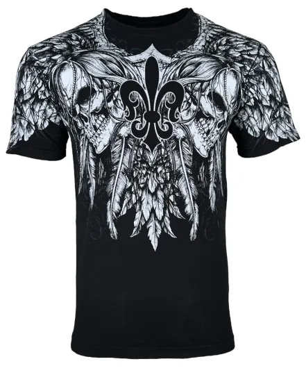 Discover Xtreme Couture by Affliction Men's 3D T-Shirt Gatherer Biker