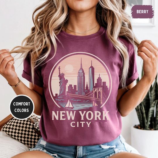Retro New York City T-Shirt, Vintage NYC Tee, Hipster Tee