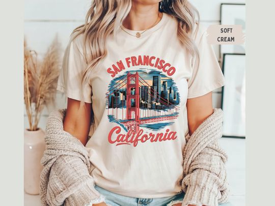 Discover San Francisco Shirt, California Tshirt Vintage San Francisco Tshirt San Francisco Souvenir Golden Gate tee, Frisco T shirt, Cali travel gift