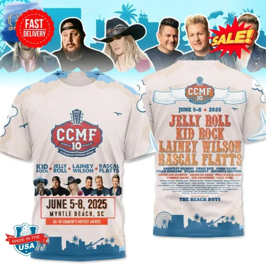 Discover CCMF Myrtle Beach 10 Years Anniversary 3D T-Shirt