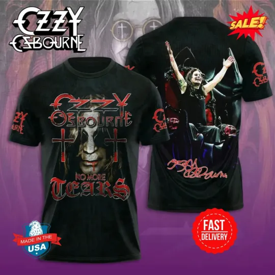 Vintage Ozy Osbourne 3D Tee Unisex Rock Metal