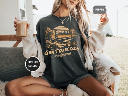San Francisco Shirt, California Tshirt, Vintage San Francisco Tshirt, San Francisco Souvenir Golden Gate tee, Frisco T shirt