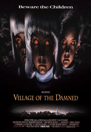 Discover Village of the Damned 1995 Movie Poster Christopher Reeve Kirstie Alley