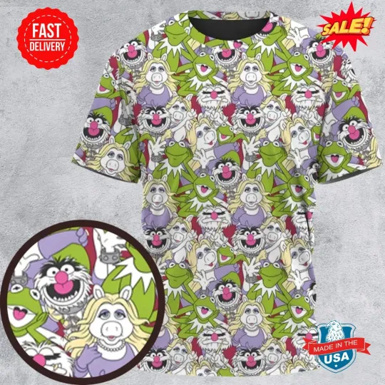 Discover Muppet Mania The Muppets All-Over Print Unisex 3D T-Shirt