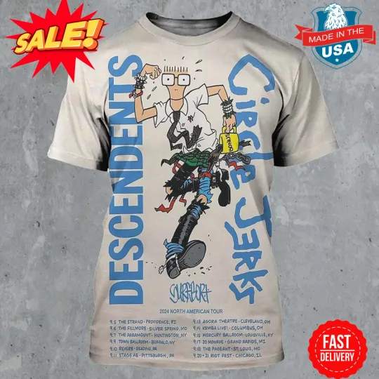 Discover Circle Jerks And Descendents 2024 North American Tour September 2024 Shirt