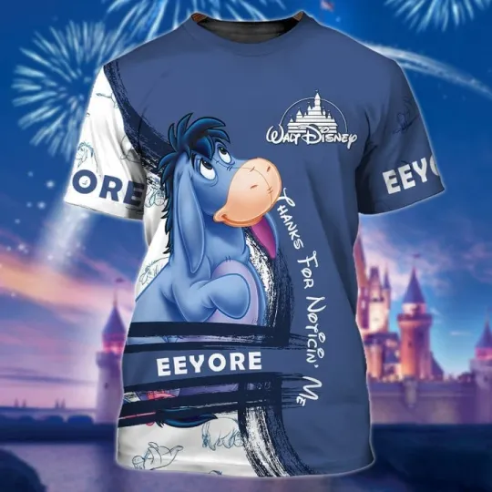 Discover Eeyore Tee Shirt 3D Gorgeous Gift