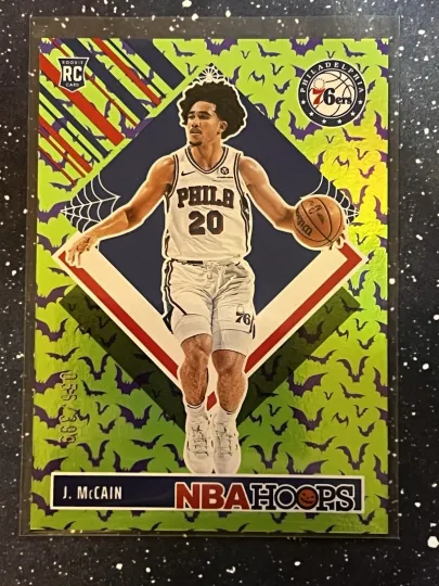 Discover 2024 Panini Haunted Hoops Tribute Holo Bats Jared McCain Rookie Poster