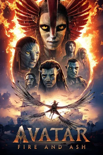 Discover 2025 Avatar Fire and Ash Movie Poster Sam Worthington Zoe Saldaña Vertical Poster