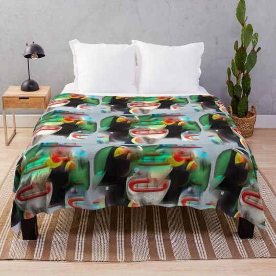 Discover Rabid Goober Abstract Throw Blanket