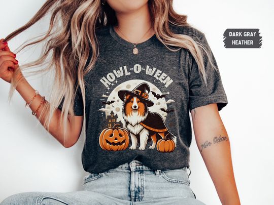 Discover Rough Collie Halloween shirt, Funny Halloween shirt, Collie Spooky tshirt, Rough Collie Halloween gift, Rough Collie Spooky T-shirt for mom