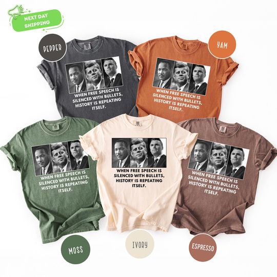 Charlie Kirk John F Kennedy Martin Luther King Jr Quote T-Shirt