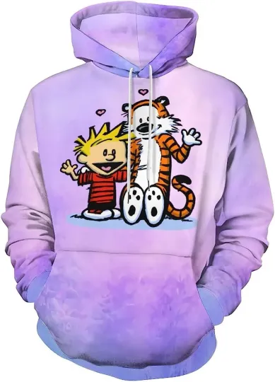 Discover Calvin and Hobbes 3d All over Print Hoodie Cartoon Size XS-5XL