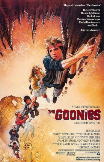 1985 The Goonies Movie Poster Print 11X17 Mouth Chunk Sloth 🏴‍☠️☠🍿