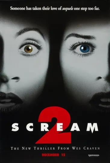 1997 Scream 2 Movie Poster Sidney Prescott Dewey Woodsboro Vertical Poster