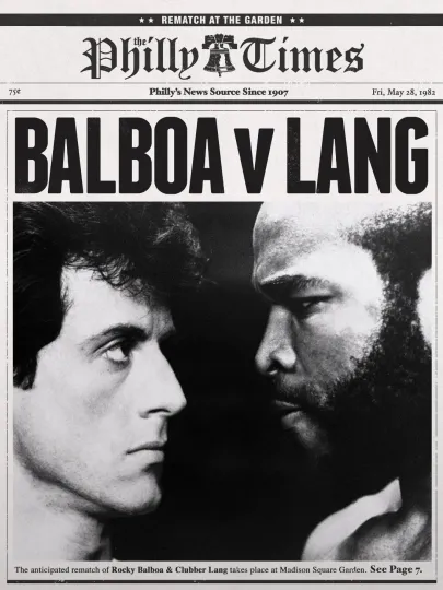 Discover Rocky III Rocky Balboa vs. Clubber Lang Fight Poster Print - Stallone