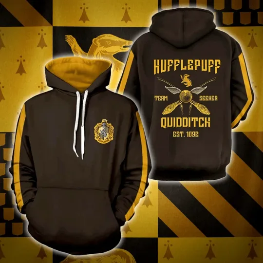 Discover Hufflepuff Quidditch Team Harry Potter Hoodie