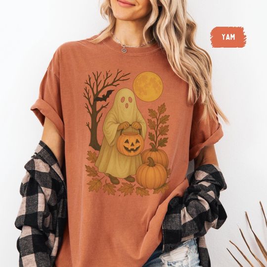 Discover Retro Halloween T-shirt, Vintage Style Comfort Colors Tee, Unisex Shirt for Fall, Spooky Costume Top, Cotton Graphic Tee, Halloween Party