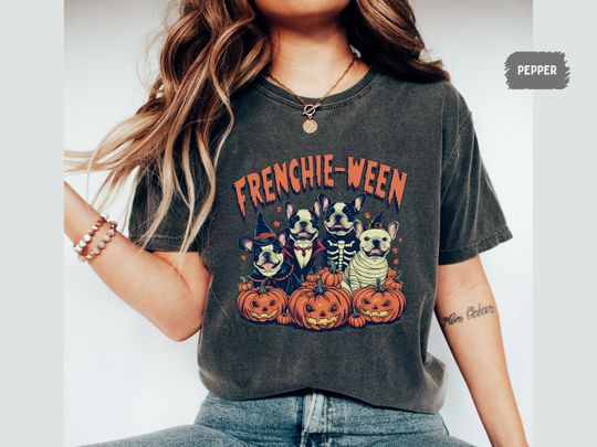 Funny French bulldog Halloween Shirt, Spooky frenchie dog tee, French bulldog Mom gift, Spooky french bulldog