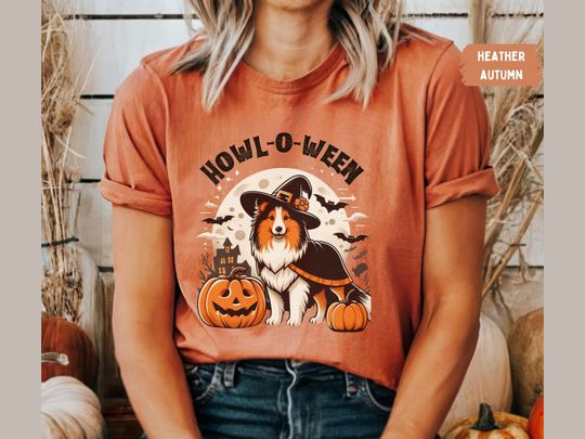 Discover Rough Collie Halloween shirt, Funny Halloween shirt, Collie Spooky tshirt, Rough Collie Halloween gift, Rough Collie Spooky T-shirt for mom