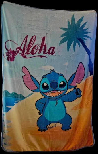 Discover Lilo & Stitch Super Soft Throw Blanket Plush Fleece Disney NEW