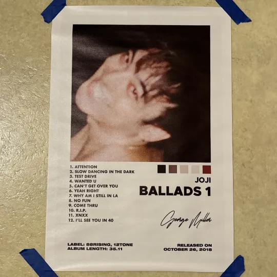 Joji - Ballads 1 Poster - Singer Songwriter Wall Art
