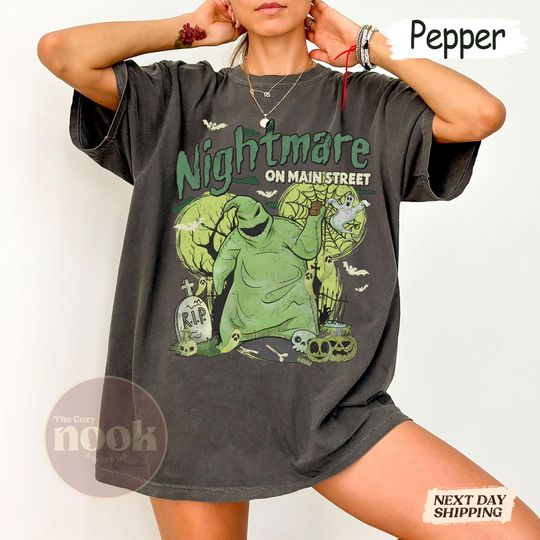 Discover Disney Oogie Boogie Nightmare Shirt, Vintage Villains Halloween Tee, Main Street Trick Or Treat Top, Spooky Season Disney Party Shirt
