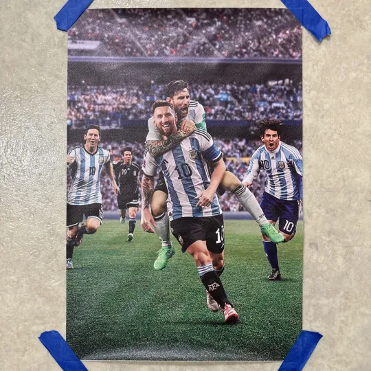 Discover Lionel Messi Argentina World Cup Soccer Poster Wall Art