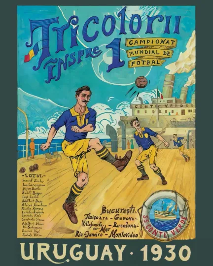 Discover 1930 FIFA World Cup Poster Uruguay Vertical Matte Poster