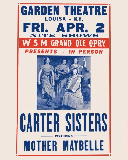 Discover Carter Sister 1954 Concert Poster Wall Art Vertical Poster