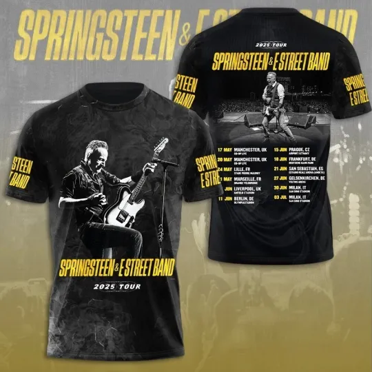 Bruce Springsteen And The E Street Band Tour 2025 3D T Shirt