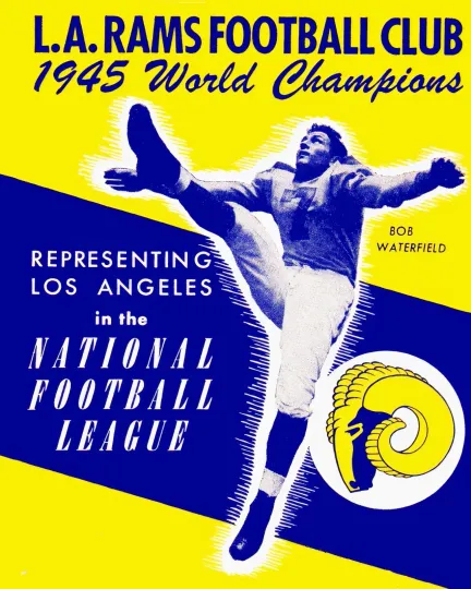 Discover LA Rams 1945 Football Champions Wall Art Poster Vertical Poster