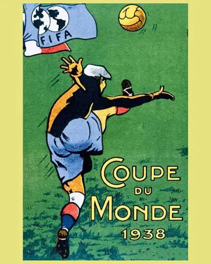 Discover 1938 World Cup Wall Art Poster - Vertical Poster