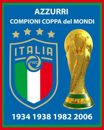 Italy FIFA World Cup Champions Wall Art Poster Vertical Poster