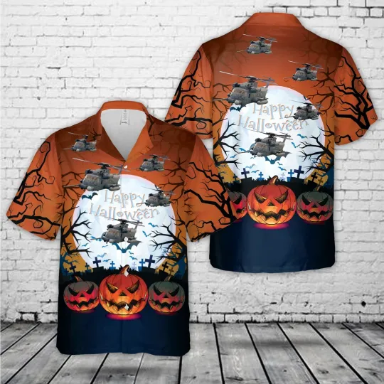 Discover US Air Force MH53 Pave Low Halloween Hawaiian Shirt
