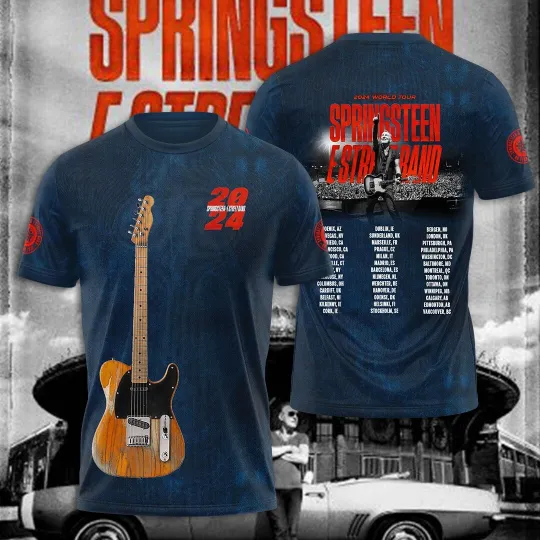 Discover Bruce Springsteen & E Street Band World Tour 2024 Hoodie T Shirts For Men Women