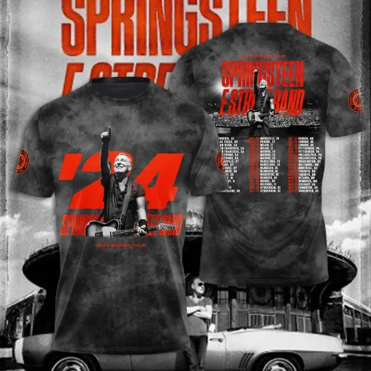 Discover Bruce Springsteen & E Street Band World Tour 2024 T Shirts For Men Women