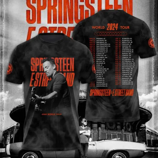 Discover Bruce Springsteen & E Street Band World Tour 2024 T-Shirts Hoodie For Men Women