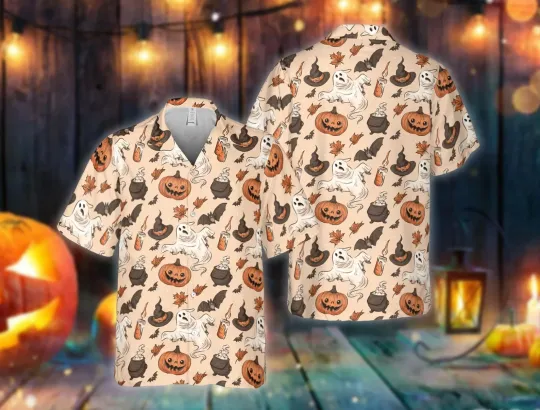 Discover Pumpkins Witch Hawaiian Shirt, Halloween Costume Shirt