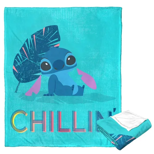 Discover Disney Lilo And Stitch Chillin And Thrillin Cozy Fleece Blanket