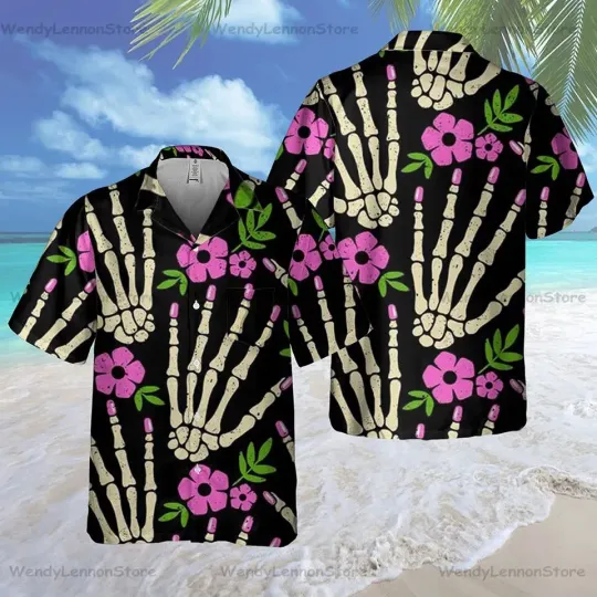 Discover Horror Themed Hawaiian Shirt for Halloween Lovers