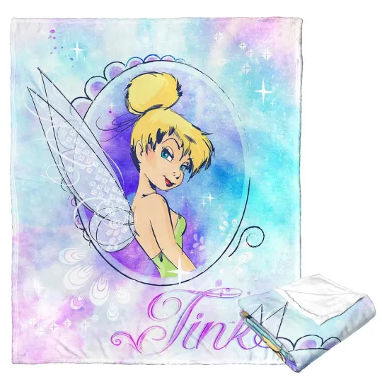 Discover Disney Tinkerbell Cosmic Tink Cozy Fleece Blanket