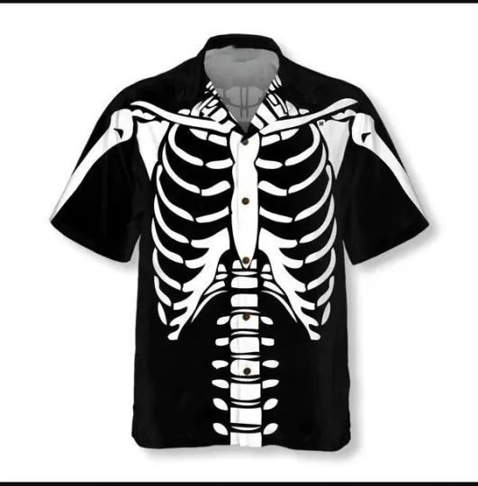 Discover Halloween Skeleton Costume Hawaiian Shirt