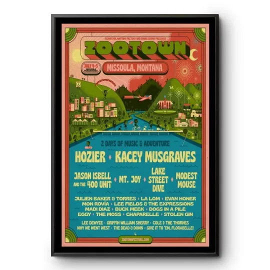 Discover Zootown Festival 2025 Missoula Montana Vertical Poster Wall Decor No Frame