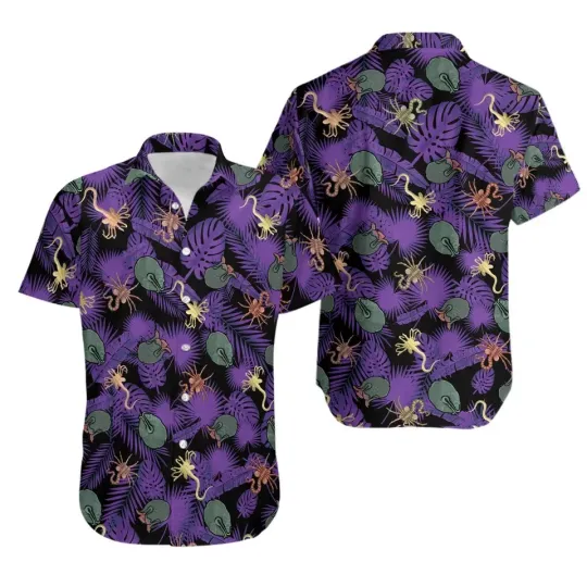 Discover Creepy Critters Tropical Halloween Shirt – Purple Jungle