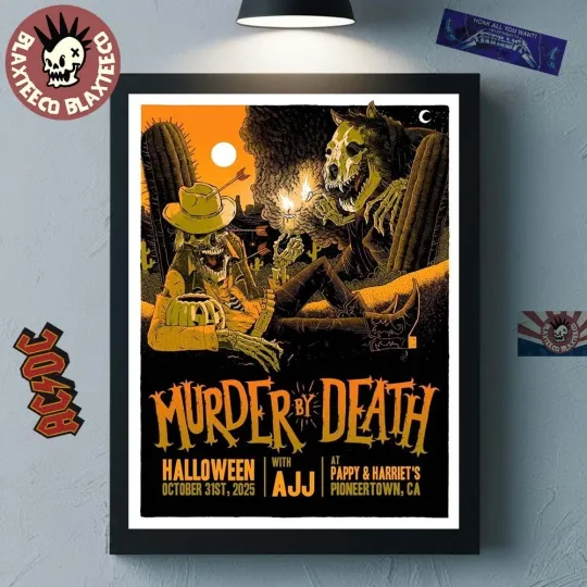 Discover Murder By Death Halloween 2025 Show Poster Pioneertown California Pappy