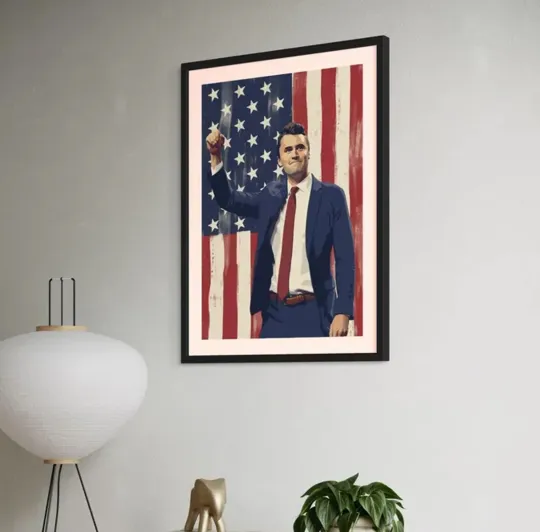 Charlie Kirk Tribute Poster - American Freedom Vertical Poster