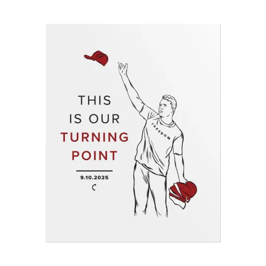 Discover Charlie Kirk Poster - Turning Point Edition, Vertical Matte Poster, Gift for Fans